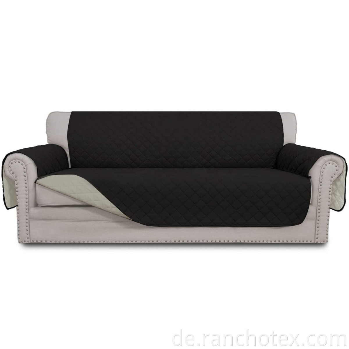 Wholesales -gestepte Sofa -Deckung reversible wasserfeste Couch Deckungen Schlupfsofa -Abdeckung für Hunde Haustiere Kinder